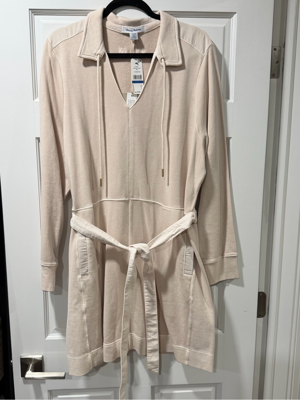 Tommy Bahama Sandstone Sweater Dress with Waist Belt and Pockets
